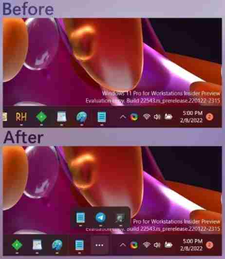 2024年Windows11 22H2系统开启任务栏Overflow功能的方法