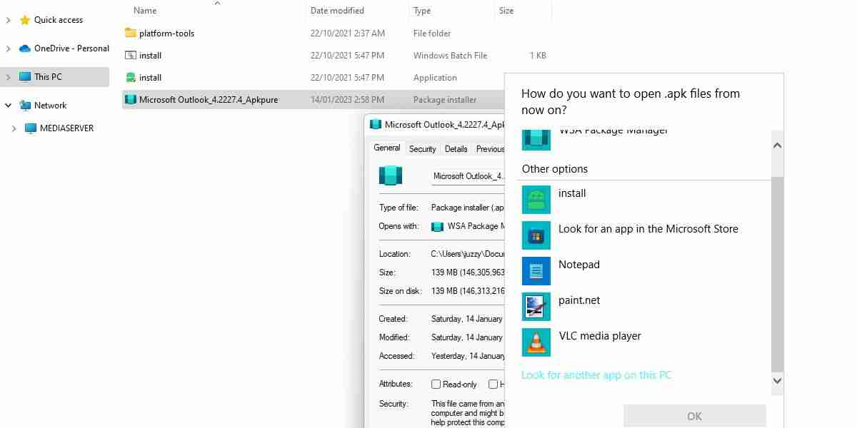 2024年如何在Windows 11中双击安装Android APK