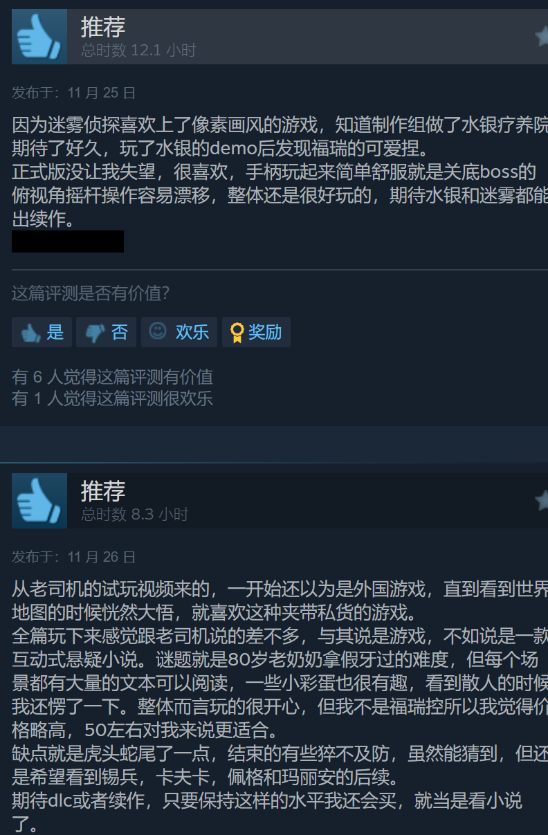 2024年《水银疗养院》特别好评